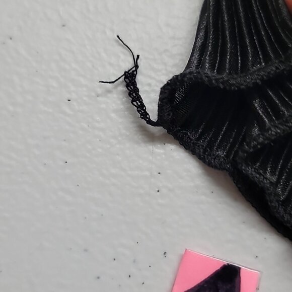 VTG Micas Black Satin Pleated Elastic Waist Ballet Skirt Size M NWT Dancer - Picture 11 of 13